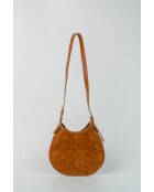 Sac bandoulière en cuir Mika camel - 26x21x2 cm