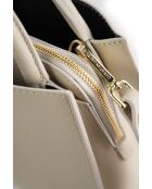 Sac à main en cuir Horizon blanc cassé - 26x21x10 cm