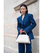 Sac à main en cuir Horizon blanc cassé - 26x21x10 cm