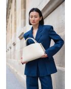 Sac à main en cuir Horizon blanc cassé - 26x21x10 cm