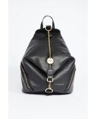 Sac à dos en cuir Racha noir - 40x30x16 cm