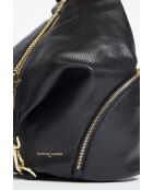 Sac à dos en cuir Racha noir - 40x30x16 cm