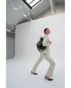 Sac à dos en cuir Racha noir - 40x30x16 cm