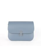 Sac à bandoulière en cuir Roma bleu - 15x24x8 cm