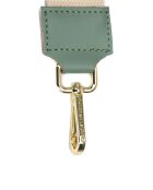 Sac à main en cuir Capri vert / blanc cassé