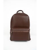 Sac à dos en cuir Libre moka - 25x40x13 cm