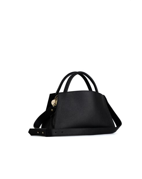 Sac à main en cuir Horizon noir - 26x21x10 cm