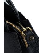 Sac à main en cuir Horizon noir - 26x21x10 cm
