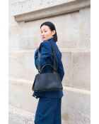 Sac à main en cuir Horizon noir - 26x21x10 cm
