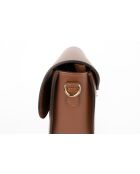 Sac à bandoulière en cuir Roma marron - 15x24x8 cm