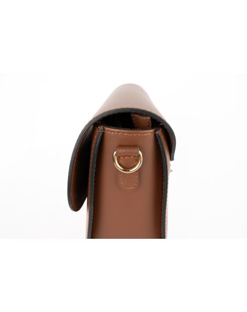 Sac à bandoulière en cuir Roma marron - 15x24x8 cm