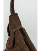 Sac porte épaule en cuir Elan moka - 38x40x10 cm