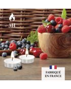 Confezione da 12 lumini profumati ai frutti rossi - tempo di combustione 3 ore - 120 g