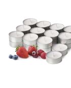 Confezione da 24 lumini profumati ai frutti rossi - tempo di combustione 3 ore - 240 g