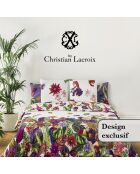 Dekbedovertrek + 2 katoenen satijnen kussenslopen Jardin Tropical multico - 260x240 cm + 2x (63x63 cm)