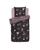 Swallows plum katoenen satijnen dekbedovertrek + kussensloop - 140x200 cm + 63x63 cm