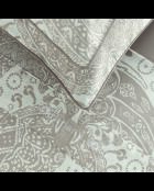 Set lenzuola in raso di cotone tortora Arles + 180x200x30 cm + 2x (50x70 cm)