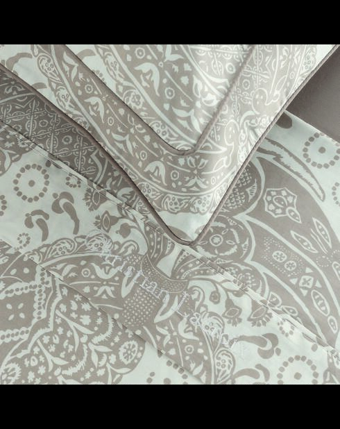 Ensemble de draps satin de coton Arles taupe + 180x200x30 cm + 2x(50x70 cm)