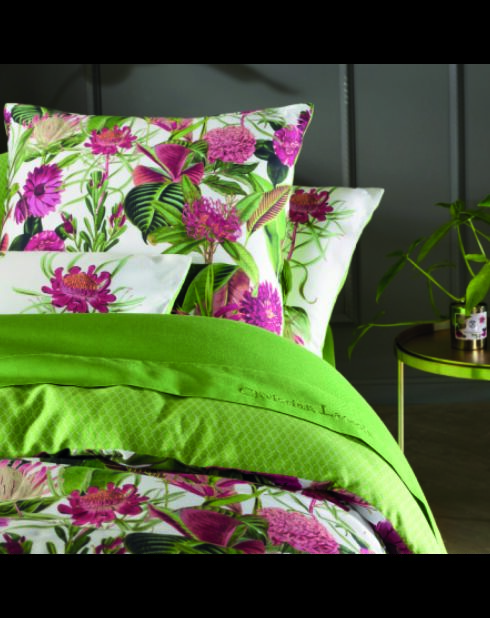 Funda nórdica, 2 fundas de almohada, satén de algodón, color verde jardín, 240 x 220 cm, 2 x 63 cm