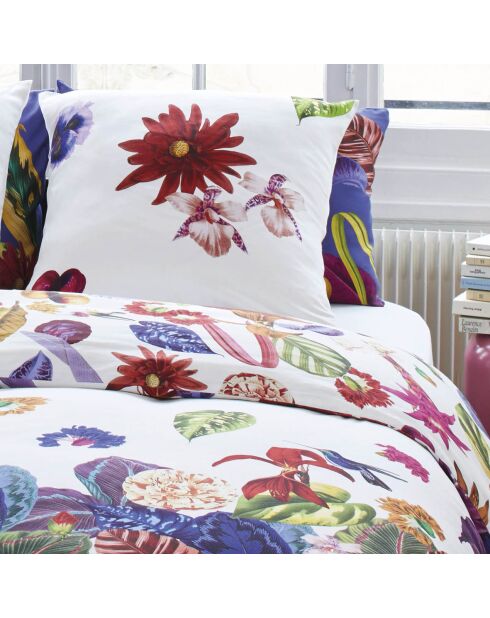 Dekbedovertrek + 2 katoenen satijnen kussenslopen Jardin Tropical Multico - 240x220 cm + 2x (63x63 cm)