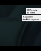 Uni 1 Baratta Bettlaken-Set aus Baumwollsatin, 230 x 270 cm, Grau 03