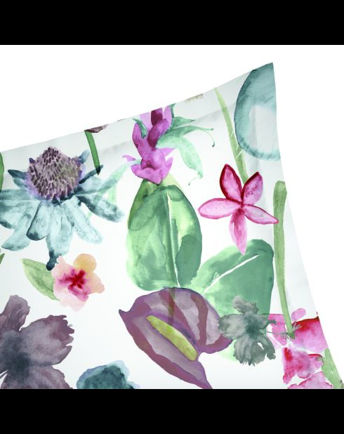 Dekbedovertrek + 2 kussenslopen Exotic framboos katoensatijn - 240x220 cm + 2x (63x63 cm)