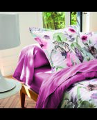 Dekbedovertrek + 2 kussenslopen Exotic framboos katoensatijn - 240x220 cm + 2x (63x63 cm)