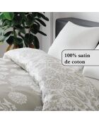 Love Stories beige dekbedovertrek + 2 katoenen satijnen kussenslopen - 260x240 cm + 2x (65x65 cm)