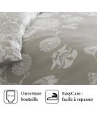 Love Stories beige dekbedovertrek + 2 katoenen satijnen kussenslopen - 260x240 cm + 2x (65x65 cm)