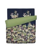 Dekbedovertrek + 2 kussenslopen Miami katoen satijn donkerblauw - 240x220 cm + 2x (63x63 cm)