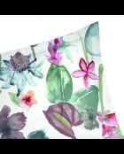 Copripiumino + 2 federe Rasatello di cotone esotico color lampone - 260x240 cm + 2x (63x63 cm)