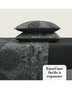 Dunkelgraues Bettlakenset aus Baumwollsatin von Arles + 160x200x30 cm + 2x (63x63 cm)