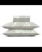 Set lenzuola in raso di cotone tortora Arles + 180x200x30 cm + 2x (63x63 cm)