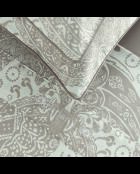 Set lenzuola in raso di cotone tortora Arles + 180x200x30 cm + 2x (63x63 cm)