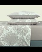 Set lenzuola in raso di cotone tortora Arles + 180x200x30 cm + 2x (63x63 cm)