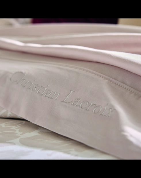 Custodia in raso di cotone Arabesque taupe - 43x210 cm