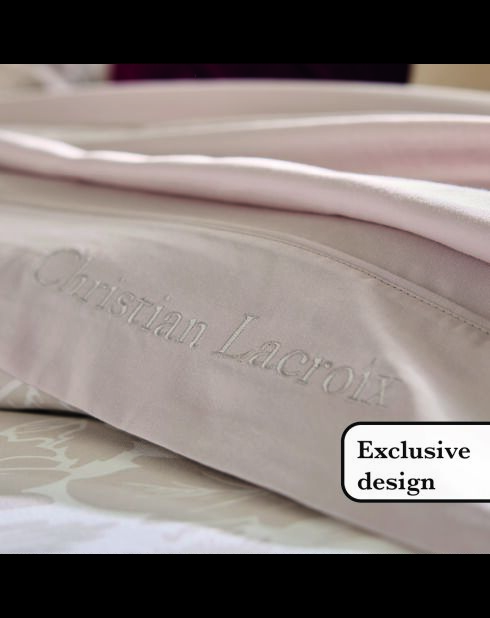 Custodia in raso di cotone Arabesque taupe - 43x210 cm