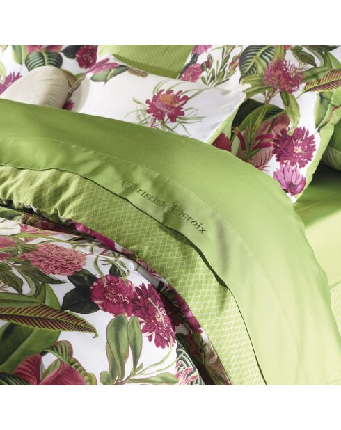 Drap plat satin de coton Garden Micro vert