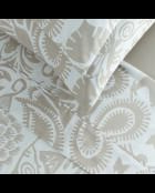 Love Stories Taupefarbenes Bettlakenset aus Baumwollsatin + 2 x (90 x 200 x 30 cm) + 2 x (50 x 70 cm)