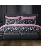 Dekbedovertrek + 2 kussenslopen Iris katoen satijn donkerblauw - 240x220 cm + 2x (63x63 cm)