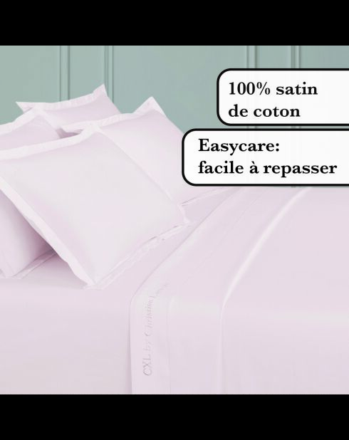 Lenzuolo piatto in raso di cotone tinta unita 1 baratta taupe 03