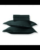 Juego de sábanas de satén de algodón liso 1 baratta gris 03 + 160x200x30 cm + 2x (63x63 cm)