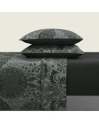 Dunkelgraues Bettlakenset aus Baumwollsatin von Arles + 180x200x30 cm + 2x (63x63 cm)