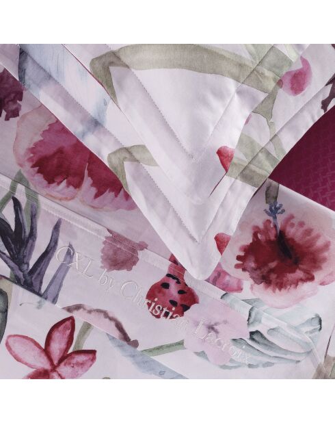 Set lenzuola in raso di cotone color lampone esotico + 180x200x30 cm + 2x (63x63 cm)