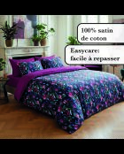 Lakentje van katoensatijn met stuifmeel en pruim