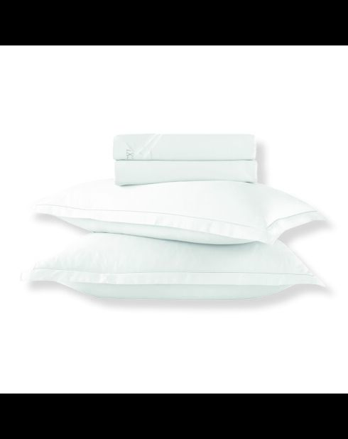 Set lakens van effen katoensatijn 1 baratta wit 01 + 160x200x30 cm + 2x (63x63 cm)