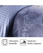 Dekbedovertrek + 2 kussenslopen katoensatijn Arles blauw - 260x240 cm + 2x (63x63 cm)