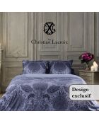 Dekbedovertrek + 2 kussenslopen katoensatijn Arles blauw - 260x240 cm + 2x (63x63 cm)