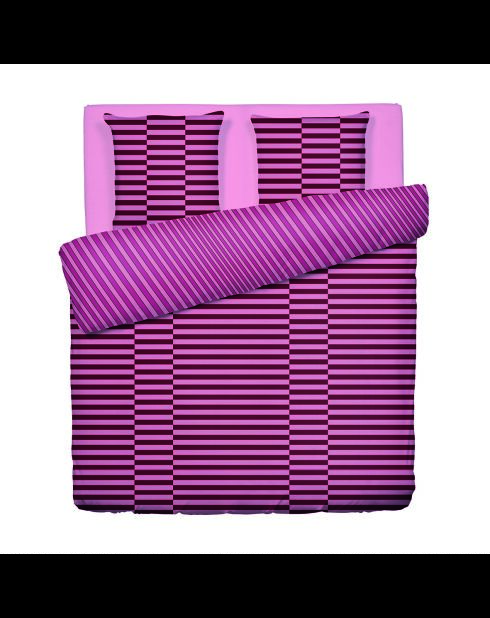 Eclat Rose dekbedovertrek van katoensatijn + kussensloop - 260x240 cm + 2x (63x63 cm)