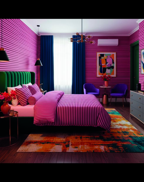 Eclat Rose dekbedovertrek van katoensatijn + kussensloop - 260x240 cm + 2x (63x63 cm)